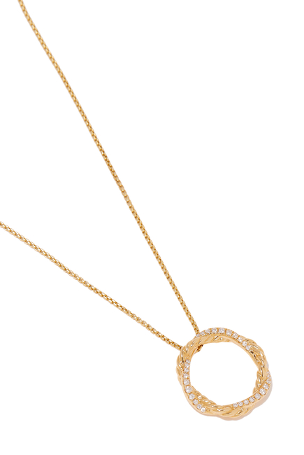 Petite Infinity Necklace in 18K Yellow Gold with Pavé Diamonds
